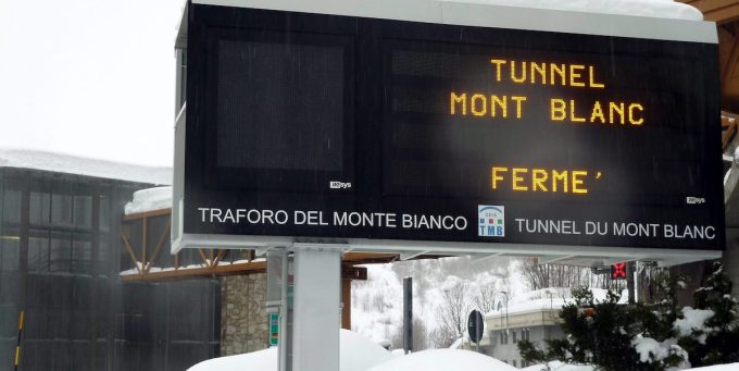 Chiusura del traforo del Monte Bianco per lavori fino al 18 dicembre: piani di chiusura fino al 2041