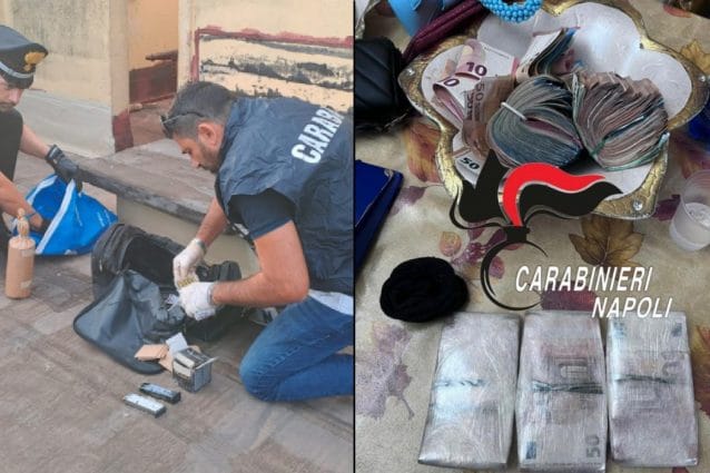 Maxi-blitz a Caivano: armi, proiettili da guerra e migliaia di euro sequestrati in vasta operazione