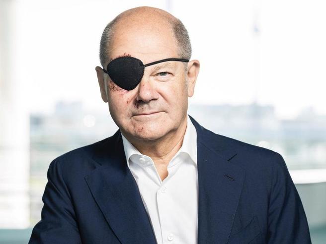 Olaf Scholz, il cancelliere tedesco, ride di se stesso dopo l'incidente, la rete impazzisce con i meme