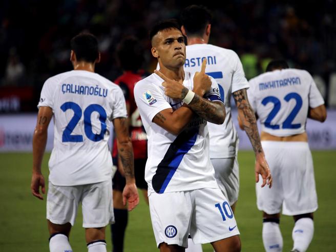 L'Inter domina il Cagliari: vittoria per 0-2 e vetta della classifica con Milan e Napoli